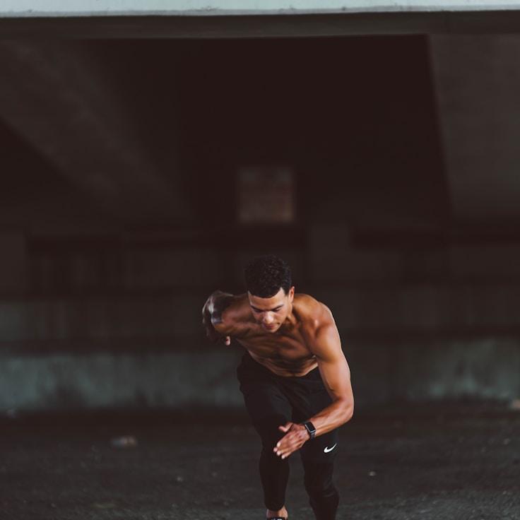 Weight training area with free weights and machines